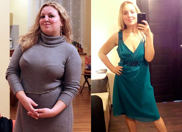 Fotos antes y después de perder peso, experiencia de usar Choco Lite