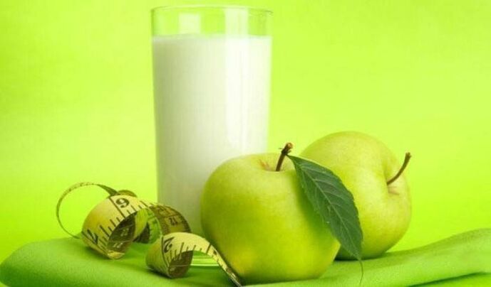 Kéfir y manzanas para adelgazar.