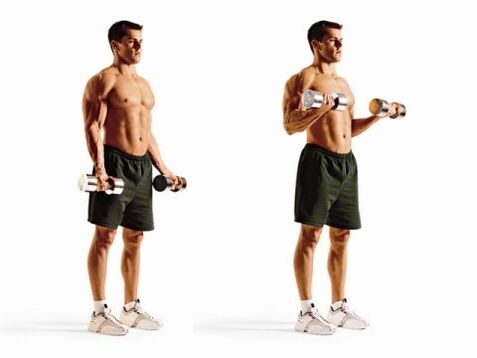 flexiones de bíceps para bajar de peso