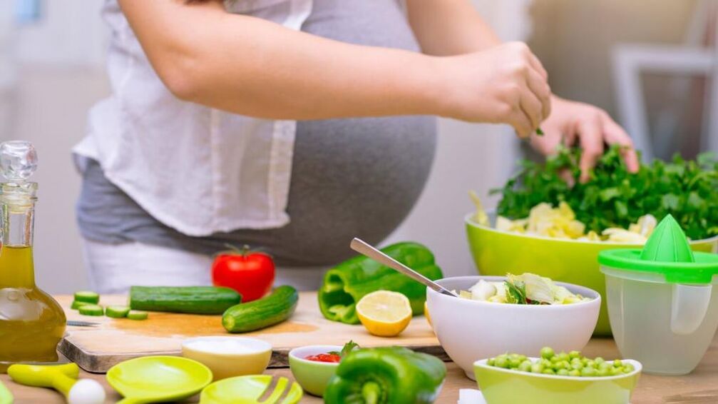 verduras para una dieta perezosa durante el embarazo